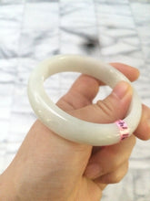 Load image into Gallery viewer, 55.9mm Certified Type A 100% Natural white Jadeite Jade bangle W63-6216
