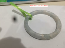 Load image into Gallery viewer, 100% natural type A size 54-58mm Natural green/white jadeite jade bangle with defects AJ45 group
