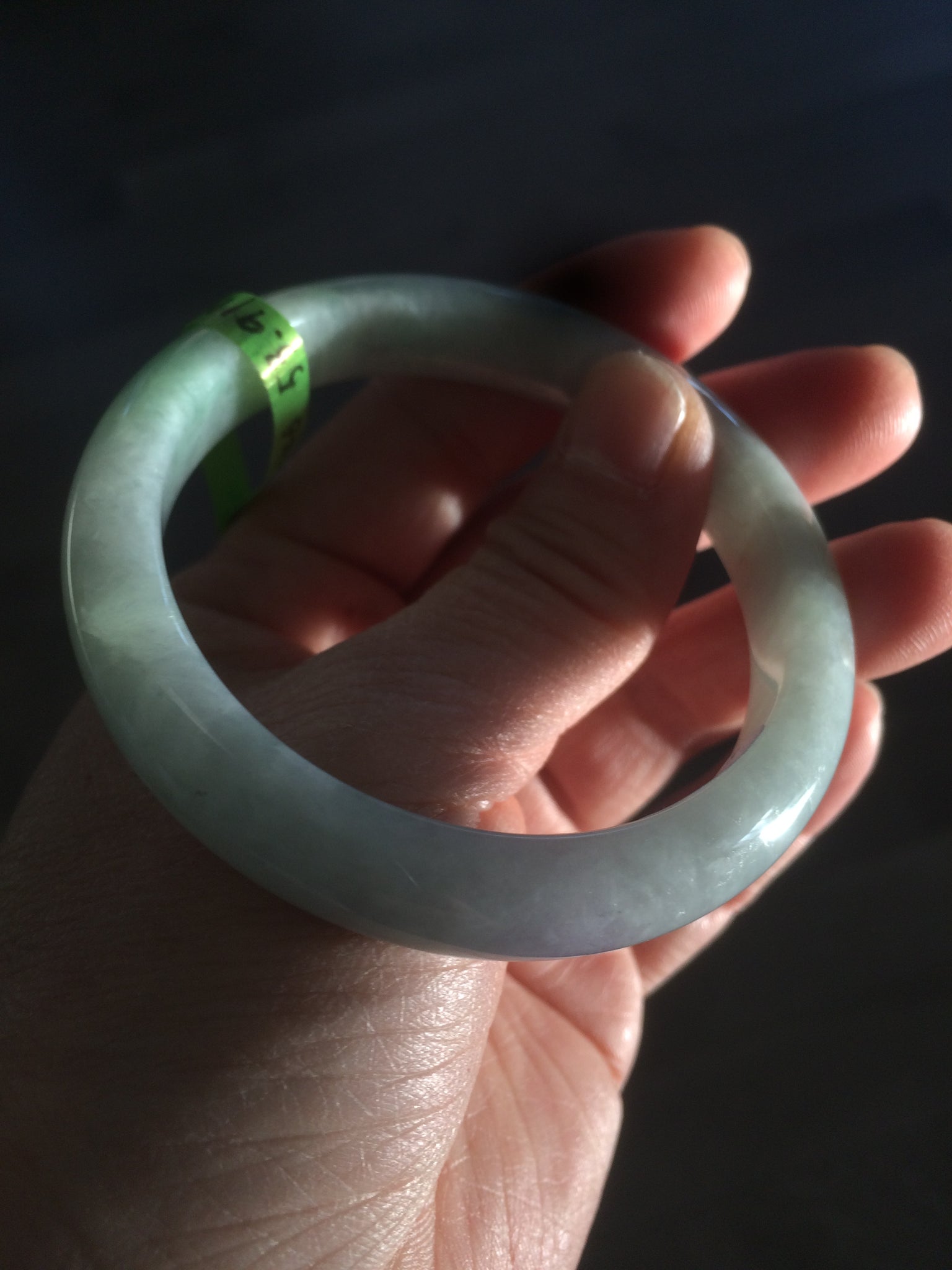 Load image into Gallery viewer, 53mm Certified Type A 100% Natural light green/purple Jadeite jade bangleZ90-2746