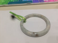 Load image into Gallery viewer, 100% natural type A size 54-58mm Natural green/white jadeite jade bangle with defects AJ45 group
