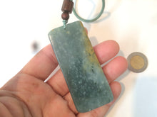 Load image into Gallery viewer, 100% natural green/blue/gray/yellow Guatemala jadeite jade Zen(悟道) pendant AQ51
