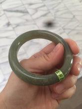 Load image into Gallery viewer, 51.3mm Certified 100% Natural oily dark green nephrite Jade bangle N80-6570
