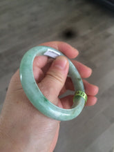 Load image into Gallery viewer, 53.6mm Certified Type A 100% Natural sunny apple green Jadeite Jade bangle AE5-2745
