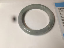 Load image into Gallery viewer, 55.5 mm Certified type A 100% Natural icy watery light green/gray Jadeite bangle J99-4214
