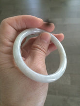 Load image into Gallery viewer, Sale! type A 100% 47-49mm Natural green/white round cut Jadeite jade bangle AG3 for kids or small hands group 7
