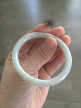 Load image into Gallery viewer, Sale! type A 100% 47-49mm Natural green/white round cut Jadeite jade bangle AG3 for kids or small hands group 7
