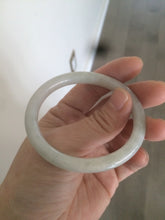 Load image into Gallery viewer, Sale! type A 100% 47-49mm Natural green/white round cut Jadeite jade bangle AG3 for kids or small hands group 7

