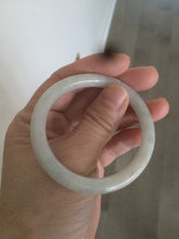 Load image into Gallery viewer, Sale! type A 100% 47-49mm Natural green/white round cut Jadeite jade bangle AG3 for kids or small hands group 7
