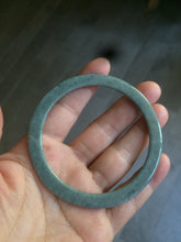 Load image into Gallery viewer, 58.2mm Type A 100% Natural light green/blue super thin style Jadeite bangle L140

