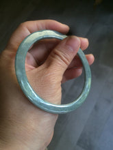 Load image into Gallery viewer, 58.2mm Type A 100% Natural light green/blue super thin style Jadeite bangle L140
