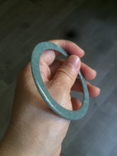 Load image into Gallery viewer, 58.2mm Type A 100% Natural light green/blue super thin style Jadeite bangle L140
