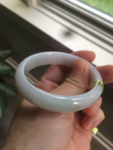 Load image into Gallery viewer, 51.5mm Certified Type A 100% Natural light green/yellow jadeite jade bangle A58-2868

