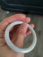 Load image into Gallery viewer, Sale! type A 100% 47-49mm Natural green/white round cut Jadeite jade bangle AG3 for kids or small hands group 7
