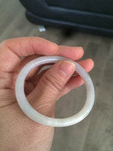 Load image into Gallery viewer, Sale! type A 100% 47-49mm Natural green/white round cut Jadeite jade bangle AG3 for kids or small hands group 7
