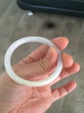 Load image into Gallery viewer, Sale! type A 100% 47-49mm Natural green/white round cut Jadeite jade bangle AG3 for kids or small hands group 7

