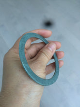 Load image into Gallery viewer, 58.2mm Type A 100% Natural light green/blue super thin style Jadeite bangle L140
