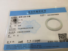 Load image into Gallery viewer, 56mm certified type A 100% Natural white/light green jadeite jade bangle AC10-6859
