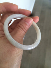 Load image into Gallery viewer, Sale! type A 100% 47-49mm Natural green/white round cut Jadeite jade bangle AG3 for kids or small hands group 7
