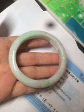 Load image into Gallery viewer, 54.7mm 100% natural Type A sunny green/brown/white jadeite jade bangle AF72-3316
