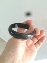 Load image into Gallery viewer, 52.8mm Certified Type A 100% Natural black (Wuji)Jadeite Jade bangle group D94
