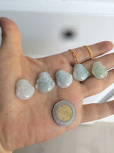 Load image into Gallery viewer, 100% Natural type A light green/purple/white small happy buddha jadeite Jade pendant necklace AQ53 add on item
