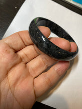 Load image into Gallery viewer, 52.8mm Certified Type A 100% Natural black (Wuji)Jadeite Jade bangle group D94
