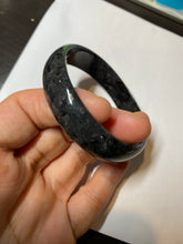 Load image into Gallery viewer, 52.8mm Certified Type A 100% Natural black (Wuji)Jadeite Jade bangle group D94
