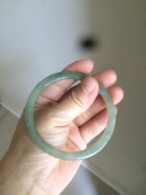 Load image into Gallery viewer, 58.5mm Type A 100% Natural icy light green super thin style Jadeite bangle L138
