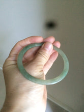 Load image into Gallery viewer, 58.5mm Type A 100% Natural icy light green super thin style Jadeite bangle L138
