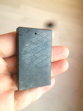 Load image into Gallery viewer, 100% natural dark green/black nephrite jade (青玉) eagle safe and sound pendant J121
