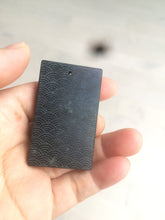 Load image into Gallery viewer, 100% natural dark green/black nephrite jade (青玉) eagle safe and sound pendant J121
