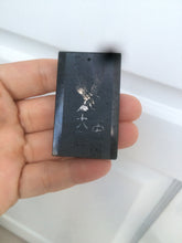 Load image into Gallery viewer, 100% natural dark green/black nephrite jade (青玉) eagle safe and sound pendant J121
