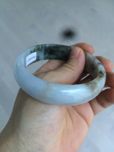 Load image into Gallery viewer, 58mm Certified Type A 100% Natural dark green purple brown Jadeite Jade bangle L135-4073
