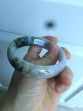 Load image into Gallery viewer, 58mm Certified Type A 100% Natural dark green purple brown Jadeite Jade bangle L135-4073
