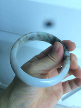 Load image into Gallery viewer, 58mm Certified Type A 100% Natural dark green purple brown Jadeite Jade bangle L135-4073
