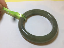 Load image into Gallery viewer, 51.3mm Certified 100% Natural oily dark green nephrite Jade bangle N80-6570
