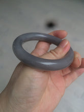 Load image into Gallery viewer, 51.8mm 100% natural smoky purple/gray Quartzite (Shetaicui jade) round cut bangle XY6
