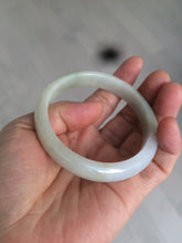 Load image into Gallery viewer, 55.3mm certified Type A 100% Natural green/yellow Jadeite Jade bangle Y114-0412
