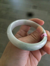 Load image into Gallery viewer, 53mm 100% natural Type A light yellow/green/white jadeite jade bangle U5

