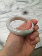 Load image into Gallery viewer, 53mm 100% natural Type A light yellow/green/white jadeite jade bangle U5
