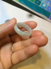 Load image into Gallery viewer, 21.2mm/size 11 3/4 100% natural type A icy watery green/white/yellow jadeite jade band ring G105- 11 3/4
