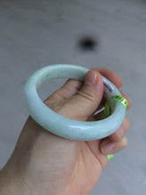 Load image into Gallery viewer, 54.6mm certified type A 100% Natural green/white Jadeite Jade bangle L129-4939
