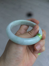 Load image into Gallery viewer, 54.6mm certified type A 100% Natural green/white Jadeite Jade bangle L129-4939
