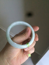 Load image into Gallery viewer, 54.6mm certified type A 100% Natural green/white Jadeite Jade bangle L129-4939
