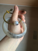 Load image into Gallery viewer, 60mm 100% natural beige/pink/gary/brown with flying wildflowers Quartzite (Shetaicui jade) bangle XY7
