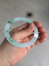 Load image into Gallery viewer, 57mm certified 100% natural Type A sunny green/purple slim flat style jadeite jade bangle AC68-4575
