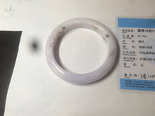 Load image into Gallery viewer, 59.4mm Certified type A 100% Natural light green/light purple/white Jadeite bangle J109-0514
