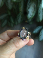 Load image into Gallery viewer, 100% natural Aquamarine Clear/light Blue ring (adjustable size)
