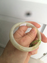 Load image into Gallery viewer, 54.7mm Certificated Type A 100% Natural yellow oval  jadeite jade bangle AC37-8526
