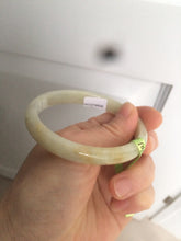 Load image into Gallery viewer, 54.7mm Certificated Type A 100% Natural yellow oval  jadeite jade bangle AC37-8526
